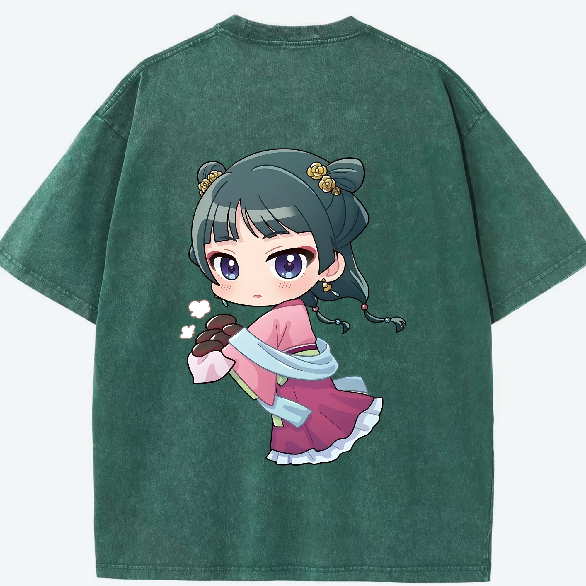 （画像用） 薬屋のひとりごと The Apothecary Diaries 綿100% ヴィンテージ風 半袖Tシャツ（背面プリント）